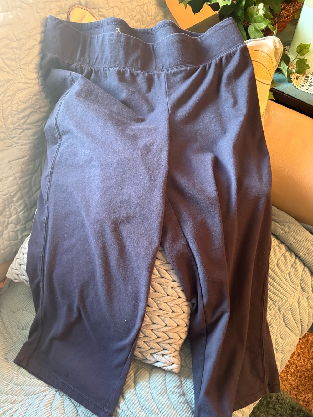 Danskin Dark Navy Wide-Leg Stretch Pants